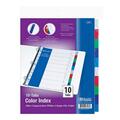 Bazic Products Bazic 3-Ring Binder Dividers w/ 10-Color Tabs, 24PK 3107